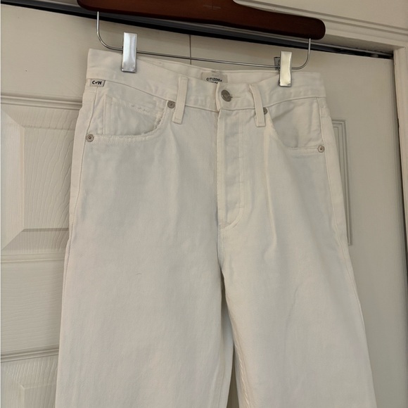 CITIZENS OF HUMANITY Charlotte High Rise Straight Jeans in White Denim - Picture 5 of 13